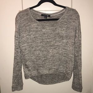 Grey Sweater with Glitter Threads